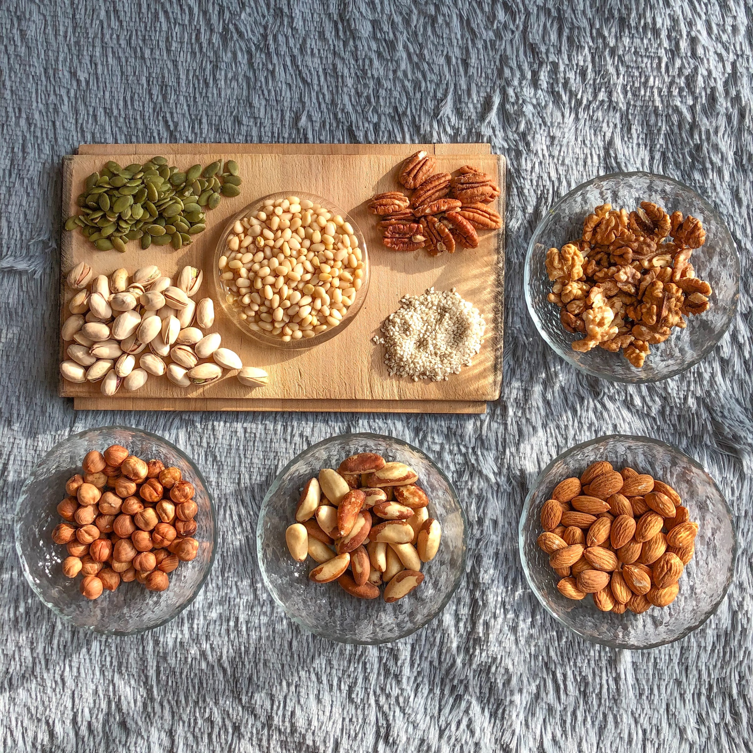 Different types of nuts from snacks online store in Malaysia.